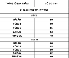 TUBYCATU | ELSA RUFFLE WHITE TOP