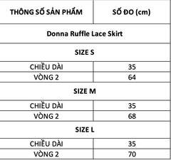 TUBYCATU | Donna Ruffle Lace Skirt nhiều màu