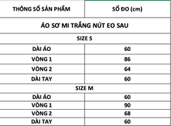 TUBYCATU | ÁO SƠ MI TRẮNG NÚT EO SAU