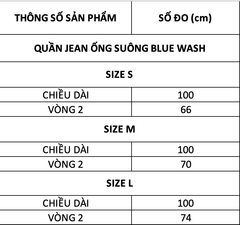 TUBYCATU | QUẦN JEAN ỐNG SUÔNG BLUE WASH