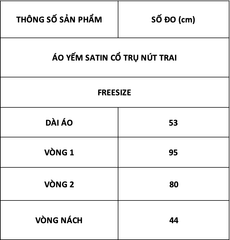 TUBYCATU | ÁO YẾM SATIN CỔ TRỤ NÚT TRAI