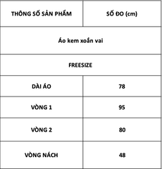 TUBYCATU | Áo kem xoắn vai