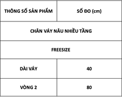 TUBYCATU | CHÂN VÁY NÂU NHIỀU TẦNG