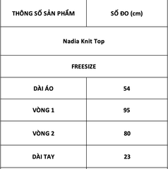 TUBYCATU | ÁO DỆT KIM NADIA KNIT TOP
