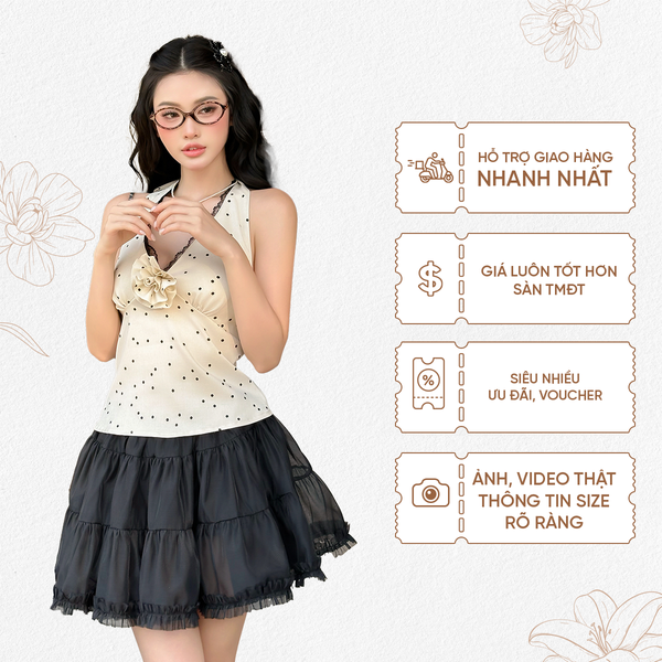 TUBYCATU | CHÂN VÁY ĐEN FLYNN SKIRT