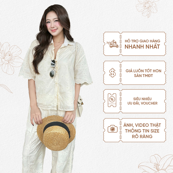TUBYCATU | ÁO VÀ QUẦN REN KEM JASMINE