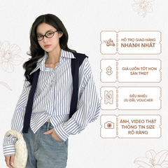 TUBYCATU | AMBER STRIPED CROP SHIRT (KHÔNG KÈM KHĂN LEN)