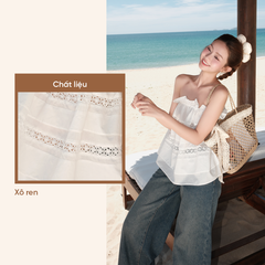 TUBYCATU | LYLOU LACE TOP - WHITE