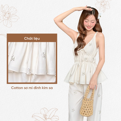 TUBYCATU | STAR STRIPED SET - CREAM