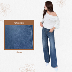 TUBYCATU | QUẦN JEAN SUÔNG PEBBLE - XANH ĐẬM