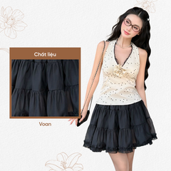 TUBYCATU | CHÂN VÁY ĐEN FLYNN SKIRT