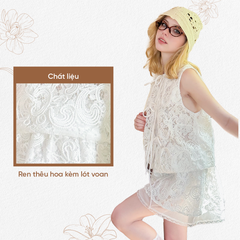 TUBYCATU | Áo và chân váy ren trắng Lyn (bán rời)