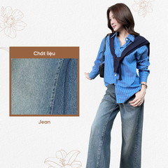 TUBYCATU | QUẦN JEAN ỐNG SUÔNG BLUE WASH