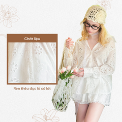 TUBYCATU | ÁO VÀ CHÂN VÁY REN TRẮNG  KIERA WHITE