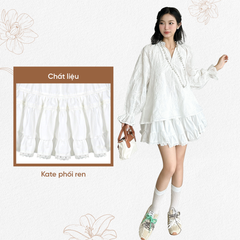 TUBYCATU | ALIDA WHITE/ BLACK SKIRT