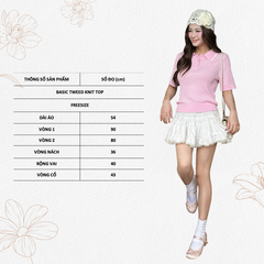 TUBYCATU | BASIC TWEED KNIT - GREY/ PINK