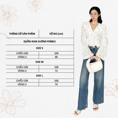 TUBYCATU | QUẦN JEAN SUÔNG PEBBLE - XANH ĐẬM