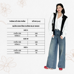 TUBYCATU | QUẦN JEAN ỐNG SUÔNG BLUE WASH