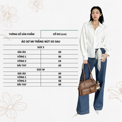 TUBYCATU | ÁO SƠ MI TRẮNG NÚT EO SAU