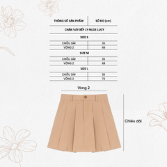 TUBYCATU | CHÂN VÁY XẾP LY NUDE LUCY