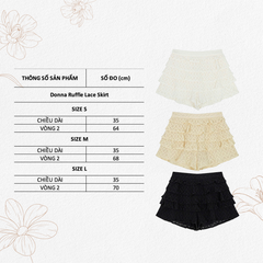 TUBYCATU | Donna Ruffle Lace Skirt nhiều màu