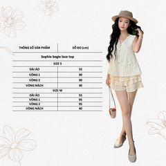 TUBYCATU | Sophie begie lace top