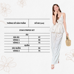 TUBYCATU | STAR STRIPED SET - CREAM