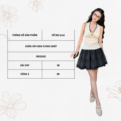 TUBYCATU | CHÂN VÁY ĐEN FLYNN SKIRT
