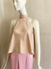 TUBYCATU | ÁO YẾM SATIN CỔ LỌ