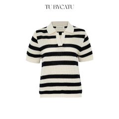 TUBYCATU | FULL STRIPE POLO BROWN/ BLACK/ RED