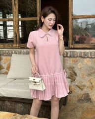 TUBYCATU | LANA PLEATED DRESS - PINK