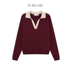 TUBYCATU | BUNNY POLO TOP - RED/ NAVY