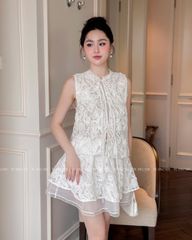 TUBYCATU | Áo và chân váy ren trắng Lyn (bán rời)
