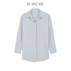 TUBYCATU | ÁO BASIC SƠ MI SỌC ĐEN