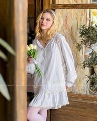 TUBYCATU | ĐẦM SƠ MI SỌC MABEL WHITE DRESS