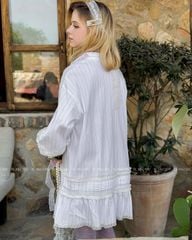 TUBYCATU | ĐẦM SƠ MI SỌC MABEL WHITE DRESS