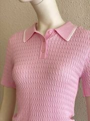 TUBYCATU | BASIC TWEED KNIT - GREY/ PINK