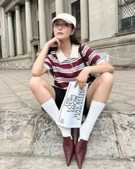 TUBYCATU | ÁO POLO DỆT KIM SỌC ĐỎ XANH