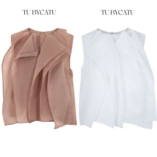 TUBYCATU | ÁO KIỂU COSIMA WHITE/ NUDE TOP