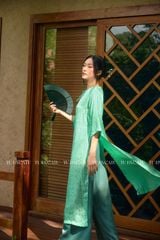 TUBYCATU | ÁO DÀI GẤM LỤC LAM (KHÔNG KÈM QUẦN)