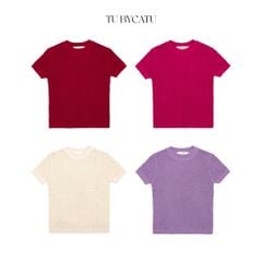 TUBYCATU | ÁO LEN LỖ CỔ TRÒN BASIC KNIT TOP