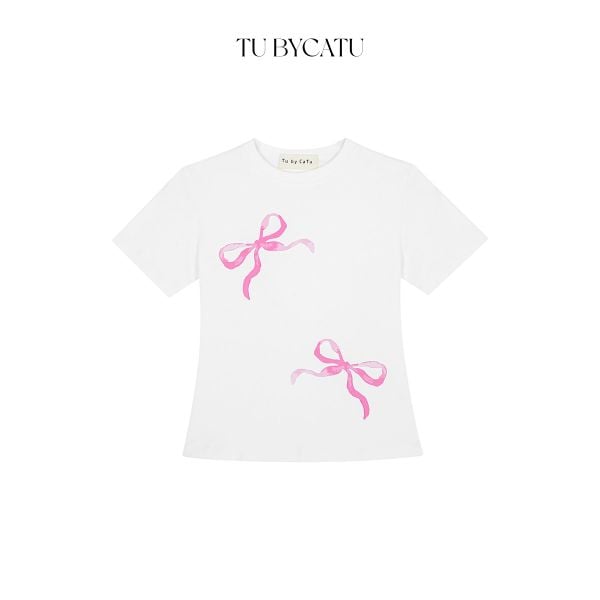 TUBYCATU | ÁO THUN PINK BOW BABY TEE