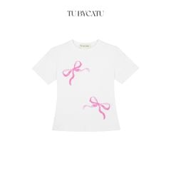 TUBYCATU | ÁO THUN PINK BOW BABY TEE