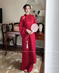 TUBYCATU | SET ÁO DÀI GẤM NGỌC CẦM NHIỀU MÀU (ÁO VÀ QUẦN)