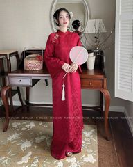 TUBYCATU | SET ÁO DÀI GẤM NGỌC CẦM NHIỀU MÀU (ÁO VÀ QUẦN)