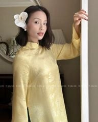 TUBYCATU | ÁO DÀI ĐOAN NGỌC KEM/ XANH/ VÀNG (KHÔNG KÈM QUẦN - PHỤ KIỆN)
