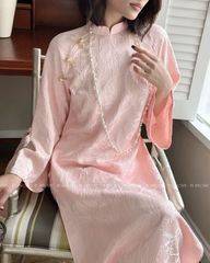 TUBYCATU | SET ÁO DÀI GẤM NGỌC CẦM NHIỀU MÀU (ÁO VÀ QUẦN)