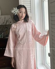 TUBYCATU | SET ÁO DÀI GẤM NGỌC CẦM NHIỀU MÀU (ÁO VÀ QUẦN)