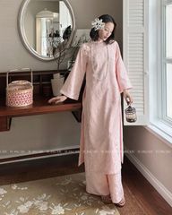 TUBYCATU | SET ÁO DÀI GẤM NGỌC CẦM NHIỀU MÀU (ÁO VÀ QUẦN)