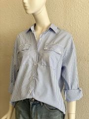 TUBYCATU | POCKET STRIPED SHIRT - BLUE